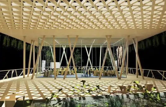 A large study room where students can review and work on their projects in a relaxing, comfortable environment.